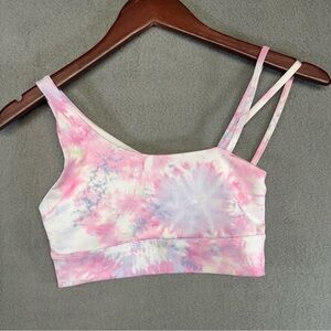Onzie Women's White Tie-Dye Belle Cami Yoga Crop Light Camisole Size S/M
